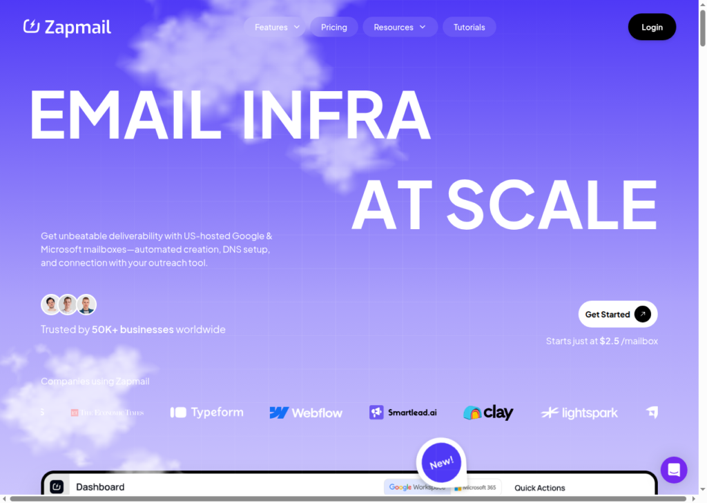 Zapmail homepage