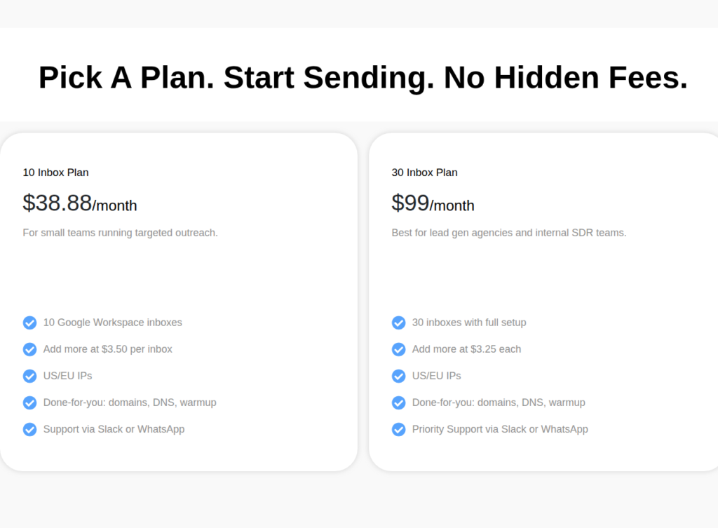 GoBoxMate pricing plans
