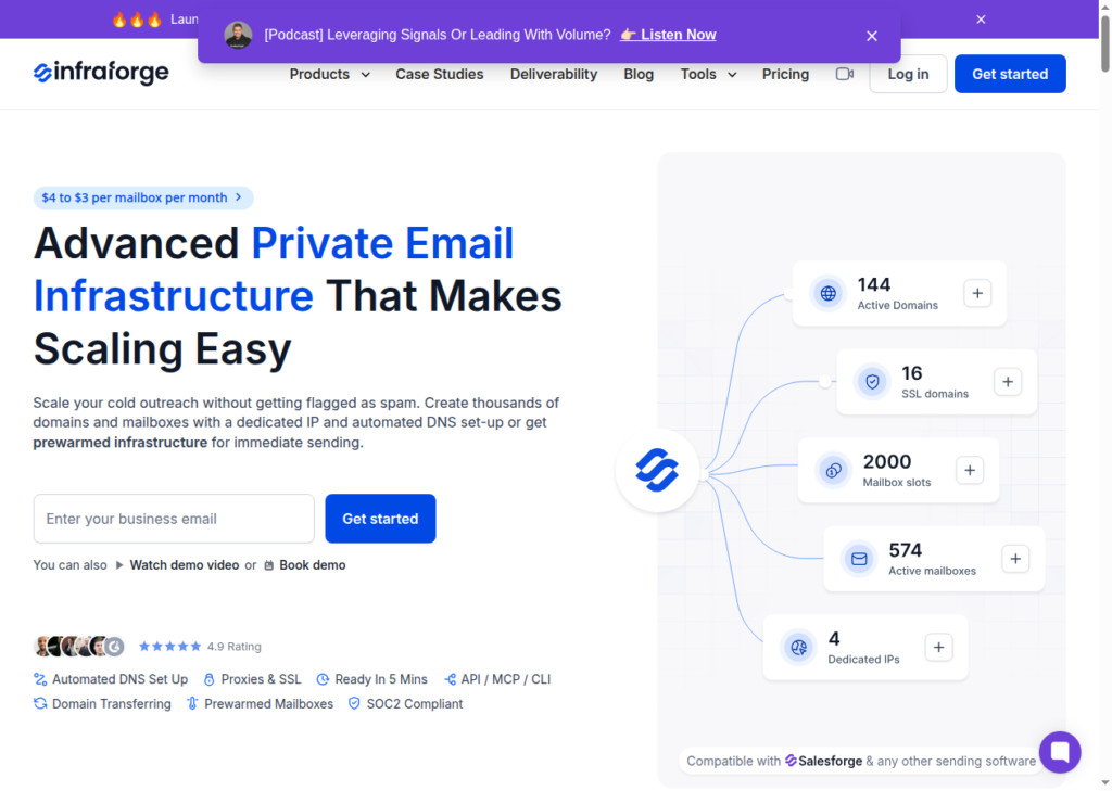Infraforge homepage