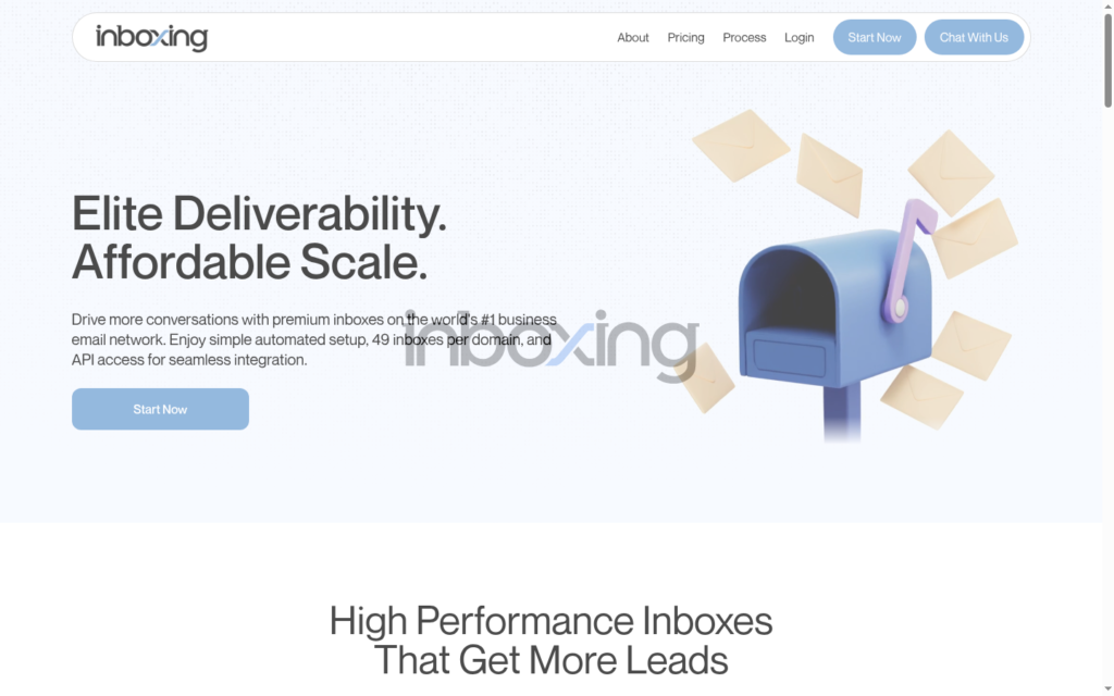Inboxing homepage hero