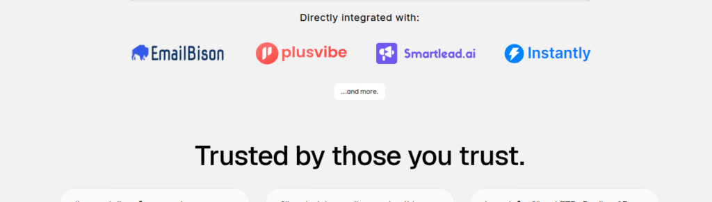 Slicey integrations: EmailBison, Plusvibe, Smartlead.ai and Instantly